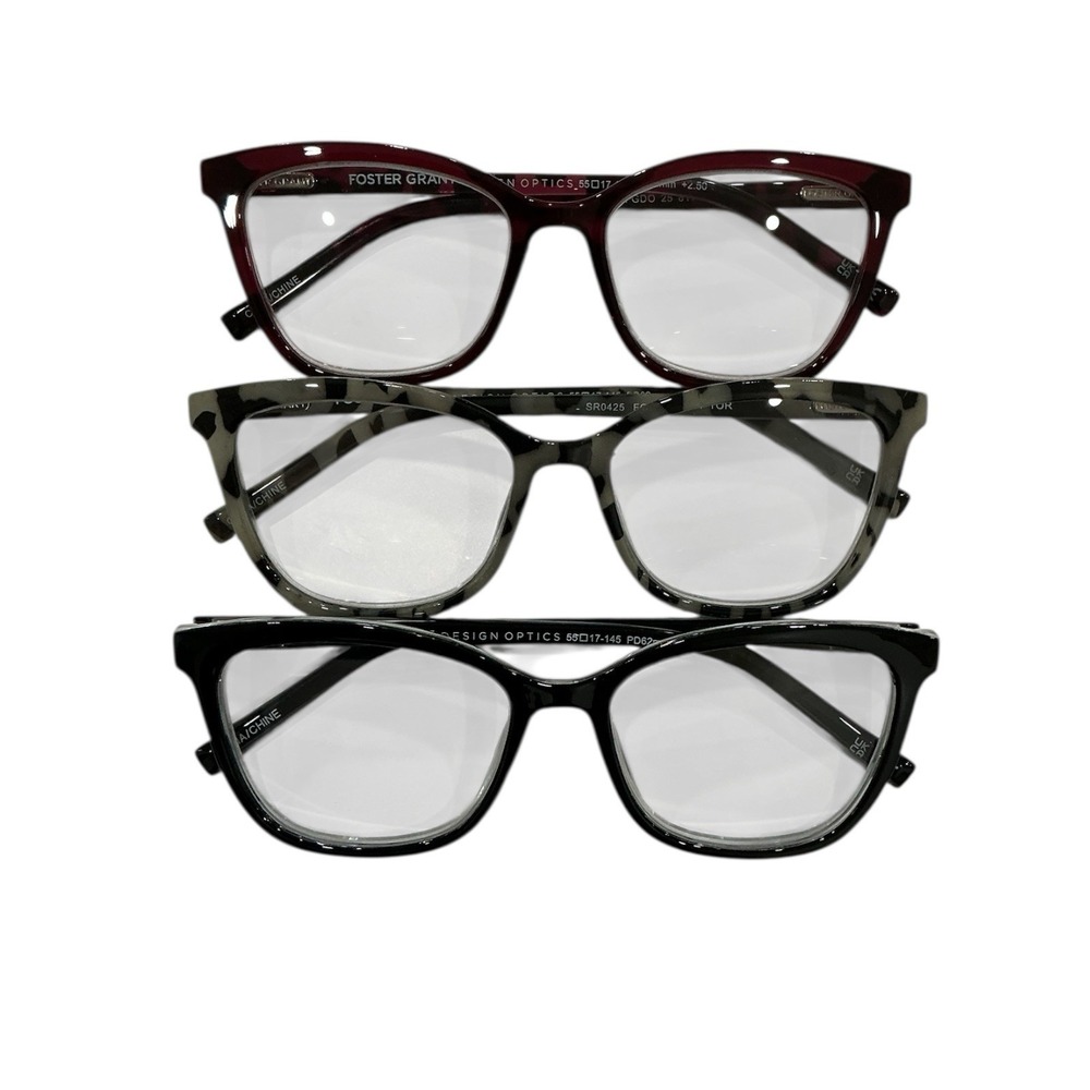 Foster Grant -‎ Reading Glasses 3-Pack (+2.50) - Mixed Color Frames